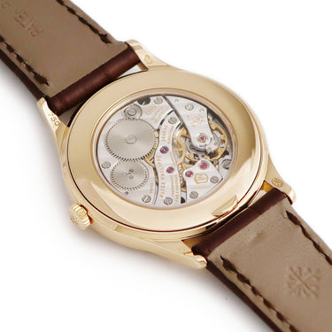 腕時計 パテックフィリップ PATEK PHILIPPE カラトラバ 4897R-001 手巻き レディース OH済 K18RG無垢 純正ダイヤ チョコレートブラウン