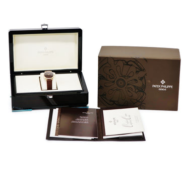 腕時計 パテックフィリップ PATEK PHILIPPE カラトラバ 4897R-001 手巻き レディース OH済 K18RG無垢 純正ダイヤ チョコレートブラウン