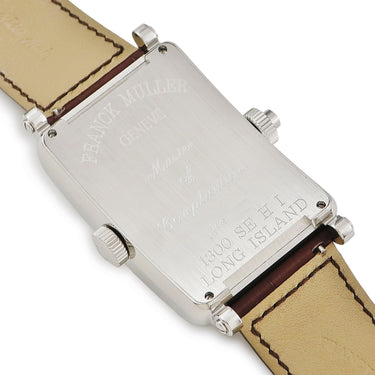 腕時計 フランクミュラー FRANCK MULLER ロングアイランド シークレットアワーズ 1300SEHI 自動巻き メンズ シルバー レクタンギュラー