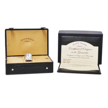 腕時計 フランクミュラー FRANCK MULLER ロングアイランド シークレットアワーズ 1300SEHI 自動巻き メンズ シルバー レクタンギュラー