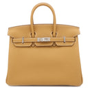 エルメス HERMES バーキン25 ナチュラルサブレ トゴ ハンドバッグ シルバー金具 茶