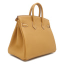 エルメス HERMES バーキン25 ナチュラルサブレ トゴ ハンドバッグ シルバー金具 茶