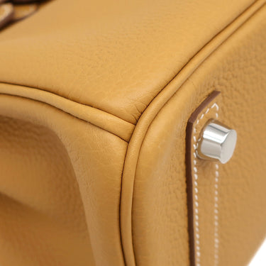 エルメス HERMES バーキン25 ナチュラルサブレ トゴ ハンドバッグ シルバー金具 茶