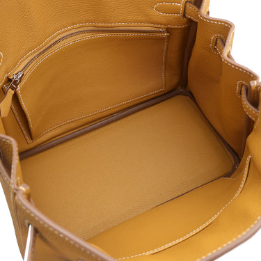 エルメス HERMES バーキン25 ナチュラルサブレ トゴ ハンドバッグ シルバー金具 茶