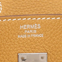 エルメス HERMES バーキン25 ナチュラルサブレ トゴ ハンドバッグ シルバー金具 茶