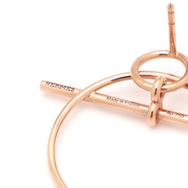 エルメス HERMES エシャペ PM H105117B 00 ピンクゴールド K18PG ピアス ピンクゴールド 両耳用