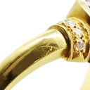 ノンブランド NON BRAND ブルーサファイア ダイヤリング イエローゴールド×ブルー K18YG サファイア ダイヤモンド リング 指輪 Au750 18K 青 オーバル 14号