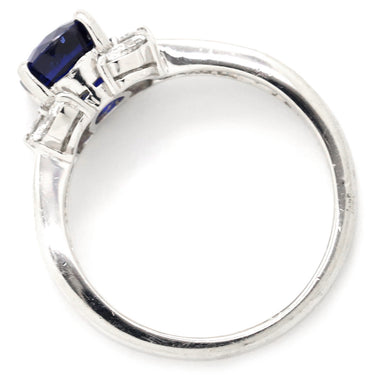 ノンブランド NON BRAND ブルーサファイア ダイヤリング プラチナシルバー Pt900 サファイア リング 指輪 青 12号