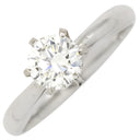 ノンブランド NON BRAND ダイヤ 立爪リング プラチナシルバー Pt850 ダイヤモンド リング 指輪 1P 10.5号