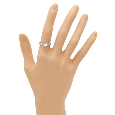 ノンブランド NON BRAND ダイヤ 立爪リング プラチナシルバー Pt850 ダイヤモンド リング 指輪 1P 10.5号