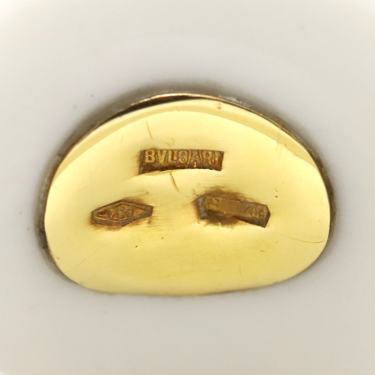 ブルガリ BVLGARI チャンドラ ホワイト×グリーン K18YG ホワイト