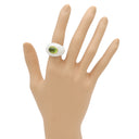 ブルガリ BVLGARI チャンドラ ホワイト×グリーン K18YG ホワイトセラミック トルマリン リング 指輪 750 18金 トルマリン 9号