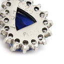 ノンブランド NON BRAND サファイア ダイヤモンド プラチナシルバー Pt900 Pt850 サファイア ダイヤモンド ネックレス Pt850 Pt900 ドロップ ペンダント