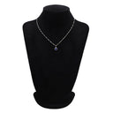 ノンブランド NON BRAND サファイア ダイヤモンド プラチナシルバー Pt900 Pt850 サファイア ダイヤモンド ネックレス Pt850 Pt900 ドロップ ペンダント