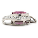 ノンブランド NON BRAND ルビー ダイヤ プラチナシルバー Pt900 ルビー ダイヤモンド ペンダントトップ 赤 レッド ビルマ産