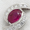 ノンブランド NON BRAND ルビー ダイヤ プラチナシルバー Pt900 ルビー ダイヤモンド ペンダントトップ 赤 レッド ビルマ産