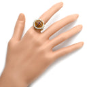 アクアスキュータム Aquascutum ゴールデンサファイア リング イエローゴールド K18YG ダイヤモンド ルビー ゴールデンサファイア リング 指輪 K18YG 750 18K 18金 ダイヤ ルビー 12.5号