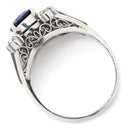 ノンブランド NON BRAND ブルーサファイア ダイヤリング プラチナシルバー Pt900 サファイア リング 指輪 青 15.5号