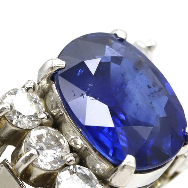 ノンブランド NON BRAND ブルーサファイア ダイヤリング プラチナシルバー Pt900 サファイア リング 指輪 青 15.5号