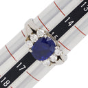 ノンブランド NON BRAND ブルーサファイア ダイヤリング プラチナシルバー Pt900 サファイア リング 指輪 青 15.5号