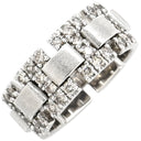 カシケイ KASHIKEY ホワイトゴールド K18WG ブラウンダイヤモンド リング 指輪 18K WG 18金 Au750 幅広 梨地 ブラウンダイヤ 14号