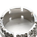 カシケイ KASHIKEY ホワイトゴールド K18WG ブラウンダイヤモンド リング 指輪 18K WG 18金 Au750 幅広 梨地 ブラウンダイヤ 14号