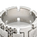 カシケイ KASHIKEY ホワイトゴールド K18WG ブラウンダイヤモンド リング 指輪 18K WG 18金 Au750 幅広 梨地 ブラウンダイヤ 14号