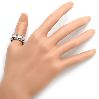 カシケイ KASHIKEY ホワイトゴールド K18WG ブラウンダイヤモンド リング 指輪 18K WG 18金 Au750 幅広 梨地 ブラウンダイヤ 14号