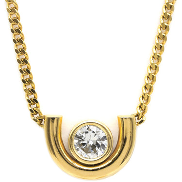 ノンブランド NON BRAND ダイヤペンダント イエローゴールド K18YG ダイヤモンド ネックレス 750 18K