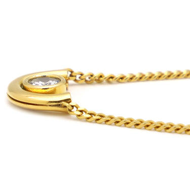 ノンブランド NON BRAND ダイヤペンダント イエローゴールド K18YG ダイヤモンド ネックレス 750 18K