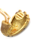 ノンブランド NON BRAND エナメル アンティーク イヤリング イエローゴールド K18YG エナメル イヤリング 750 ヒョウ 豹 アニマル