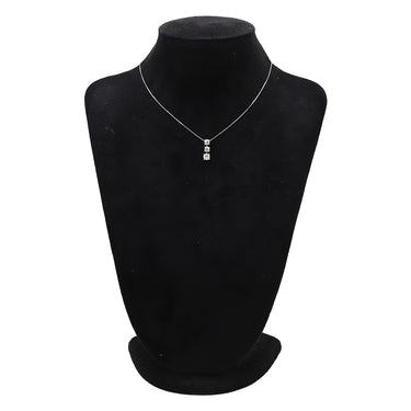 ノンブランド NON BRAND プラチナシルバー Pt900 Pt850 ダイヤモンド ネックレス Pt900×Pt850 コンビ 3連 ダイヤ ペンダント