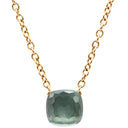 ポメラート Pomellato ピンクゴールド×ブルー K18PG ネックレス ブルートパーズ Au750 18K 18金 スクエアモチーフ