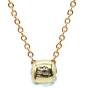 ポメラート Pomellato ピンクゴールド×ブルー K18PG ネックレス ブルートパーズ Au750 18K 18金 スクエアモチーフ