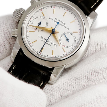 腕時計 ジラールペルゴ GIRARD PERREGAUX スプリットセコンド クロノグラフ 90140.0.11.1111 自動巻き メンズ シルバー ラトラパンテ スモセコ