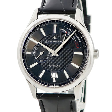 腕時計 ゼニス ZENITH エリート キャプテン パワーリザーブ 03.2120.685/22.C493 自動巻き メンズ OH済 ギヨシェ スモールセコンド