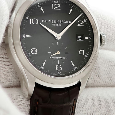 腕時計 ボーム&メルシエ BAUME&MERCIER クリフトン M0A10053 自動巻き メンズ ブラック 黒 デイト 日付表示 スモールセコンド