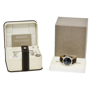 腕時計 ボーム&メルシエ BAUME&MERCIER クリフトン M0A10053 自動巻き メンズ ブラック 黒 デイト 日付表示 スモールセコンド