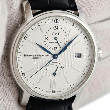 腕時計 ボーム&メルシエ BAUME&MERCIER クラシマ エグゼクティブ M0A08693 自動巻き メンズ デイト GMT パワーリザーブインジケーター