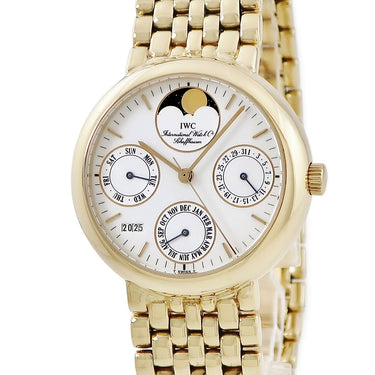 腕時計 IWC IWC ポートフィノ パーペチュアルカレンダー ムーンフェイズ 9271-03 自動巻き メンズ K18YG無垢 ホワイト バー