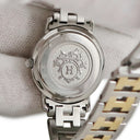 腕時計 エルメス HERMES クリッパー CL4.220 クオーツ レディース GP×SS コンビ ホワイト Hマークブレス ヴィンテージ