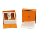腕時計 エルメス HERMES クリッパー CL4.220 クオーツ レディース GP×SS コンビ ホワイト Hマークブレス ヴィンテージ