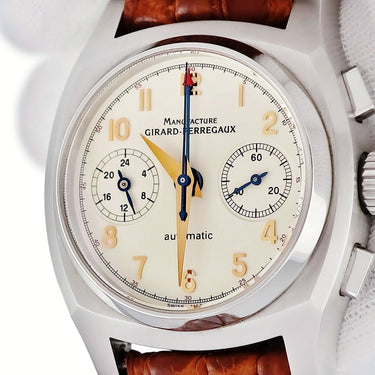 腕時計 ジラールペルゴ GIRARD PERREGAUX ヴィンテージ 1960 クロノグラフ 25980.0.11.8158 自動巻き メンズ アイボリー スモールセコンド