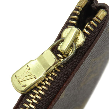 ルイヴィトン LOUIS VUITTON ポシェット クレ M62650 モノグラム モノグラムキャンバス コインケース ゴールド金具 キーチェーン付き 茶