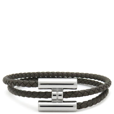 エルメス HERMES トゥルニ トレッセ H068406FP6H ヴェール・ヴェロネーズ メタル レザー ブレスレット 小物 アクセサリー レザーブレスレット グレージュ