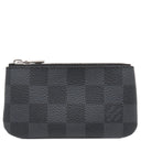 ルイヴィトン LOUIS VUITTON ポシェット クレ N60155 ダミエグラフィット ダミエグラフィットキャンバス コインケース シルバー金具 黒 キーチェーン付き
