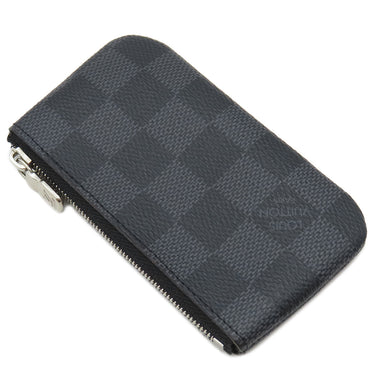 ルイヴィトン LOUIS VUITTON ポシェット クレ N60155 ダミエグラフィット ダミエグラフィットキャンバス コインケース シルバー金具 黒 キーチェーン付き