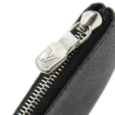 ルイヴィトン LOUIS VUITTON ポシェット クレ N60155 ダミエグラフィット ダミエグラフィットキャンバス コインケース シルバー金具 黒 キーチェーン付き