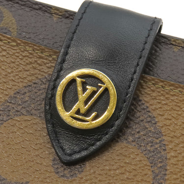 ルイヴィトン LOUIS VUITTON ポルトフォイユ ジュリエット M69432 モノグラム モノグラムキャンバス モノグラムジャイアントリバースキャンバス 二つ折り財布 ゴールド金具 茶 LVサークル