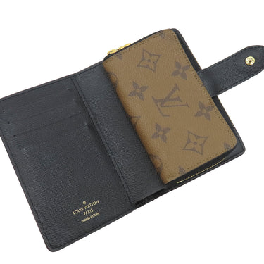 ルイヴィトン LOUIS VUITTON ポルトフォイユ ジュリエット M69432 モノグラム モノグラムキャンバス モノグラムジャイアントリバースキャンバス 二つ折り財布 ゴールド金具 茶 LVサークル